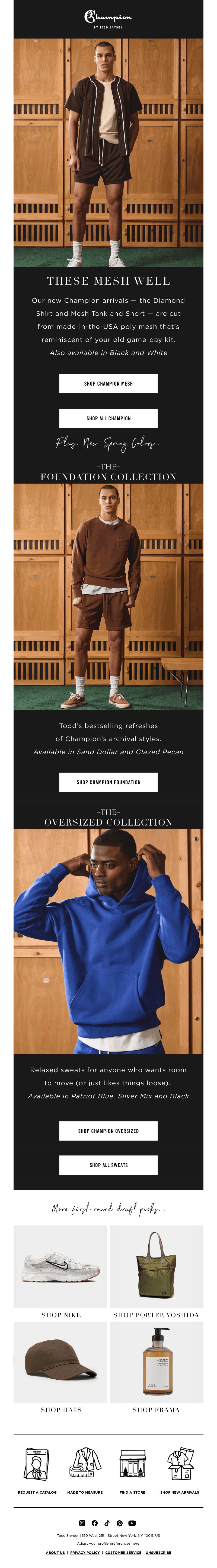 TS X CHAMPION: The Mesh Drop