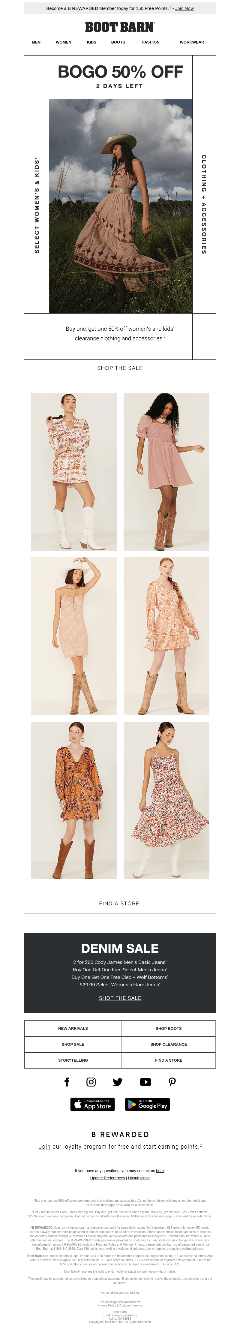 Women's & Kids' Clearance Event Ends Soon