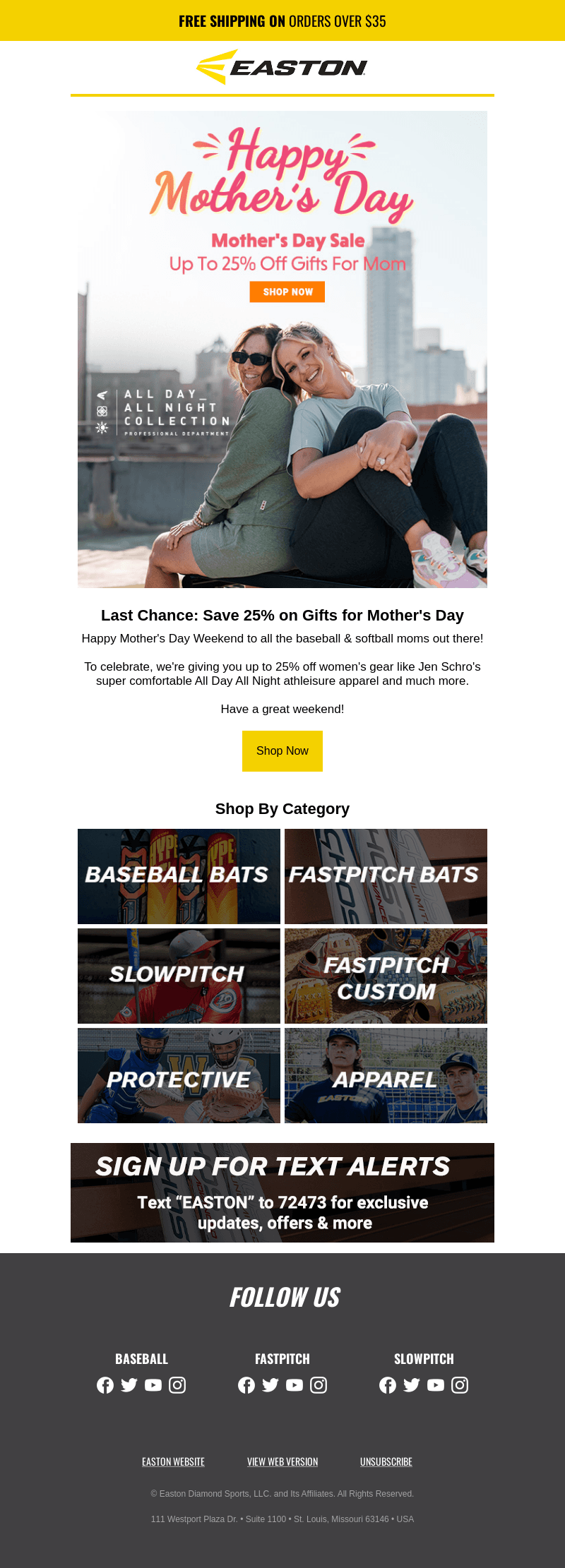 Easton email from Sat, May 11, 2024