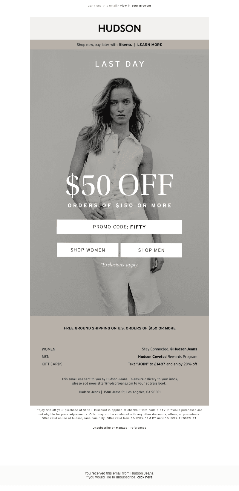 Last Chance: $50 Off $150