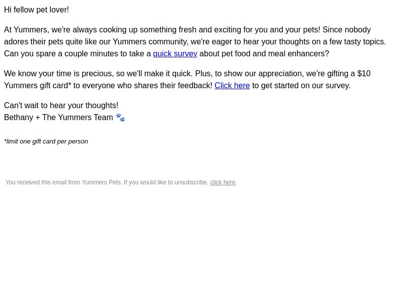Yummers email from Mon, May 13, 2024