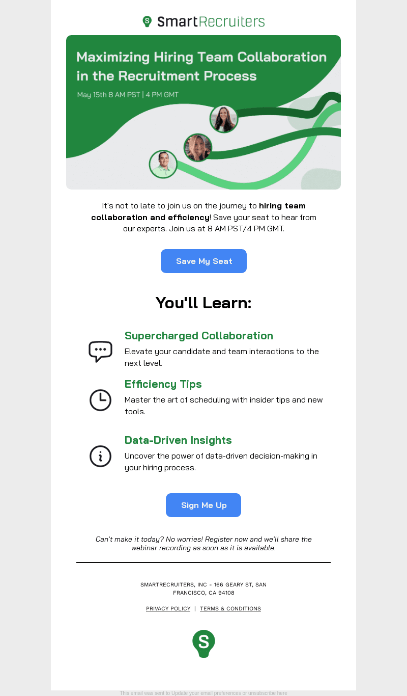 SmartRecruiters email from Wed, May 15, 2024