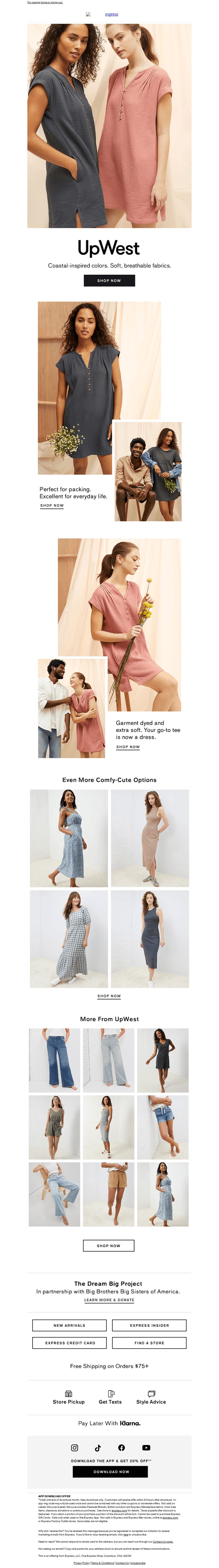 Comfy new dresses from UpWest