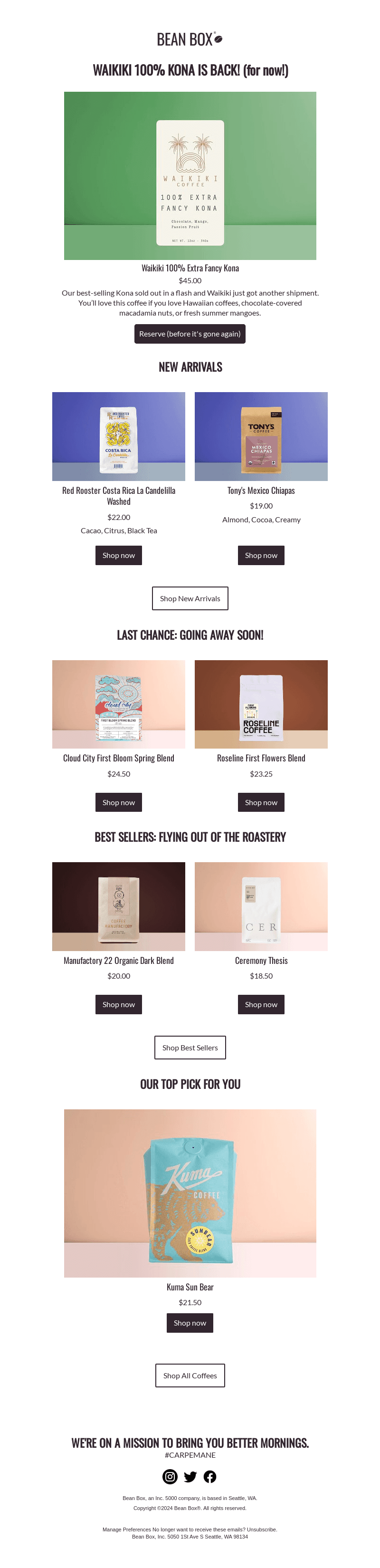 BeanBox email from Sat, May 18, 2024