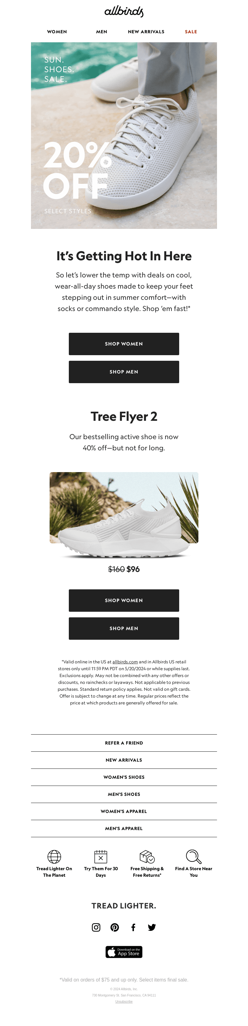 Allbirds email from Sun, May 19, 2024