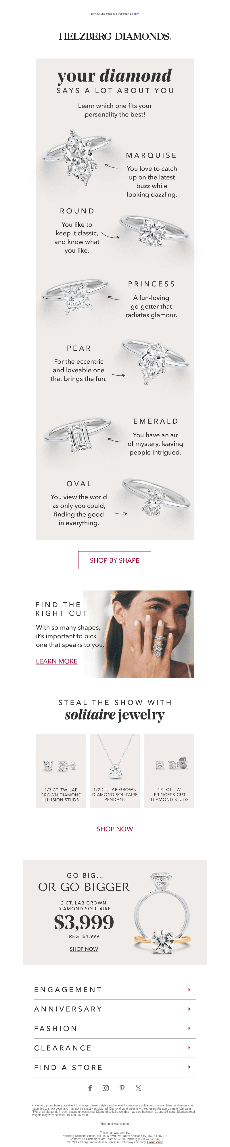 Your diamond's shape says everything
