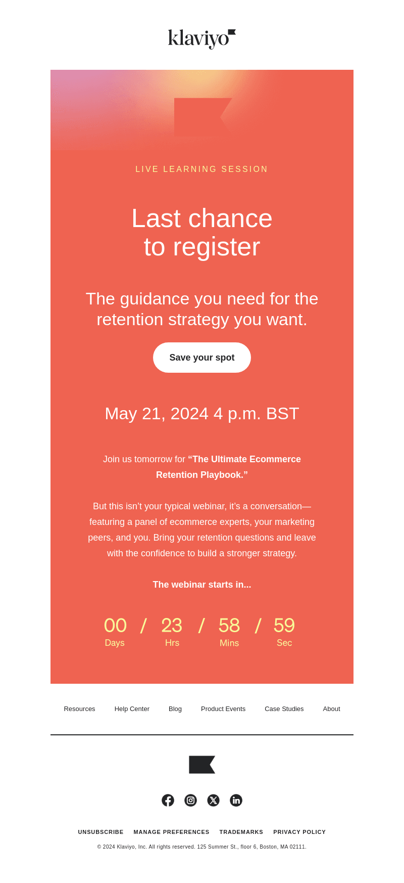 [Webinar] Join us tomorrow for all things retention