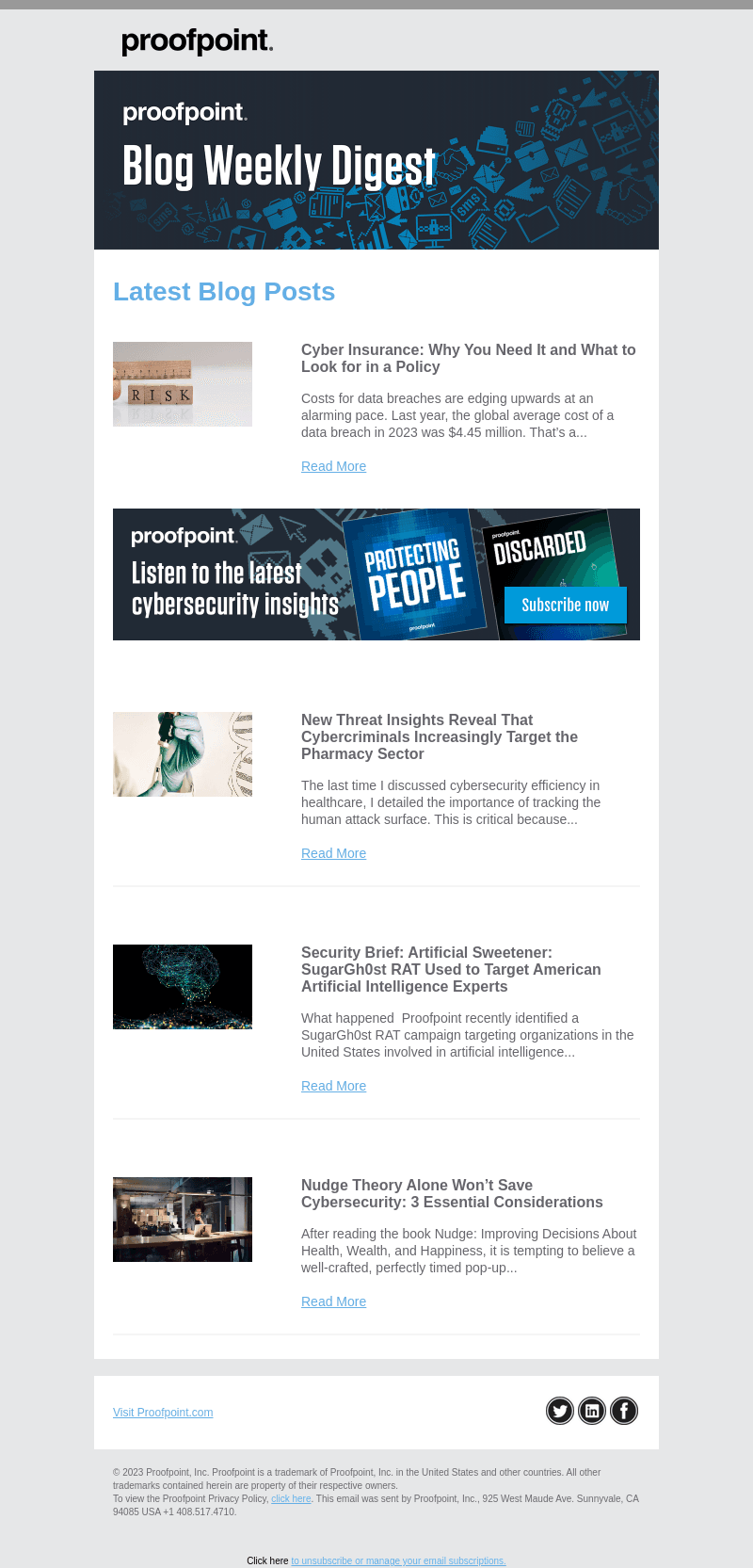 Proofpoint Blog Weekly Digest - Monday May 20, 2024