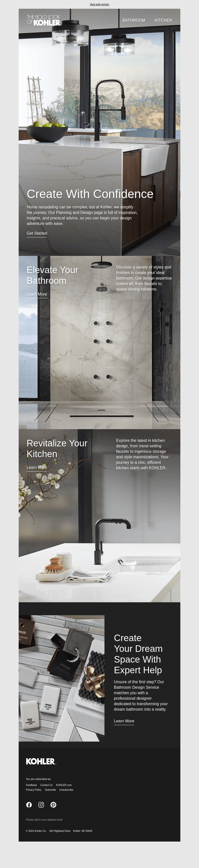 Plan and Design Seamlessly With Kohler