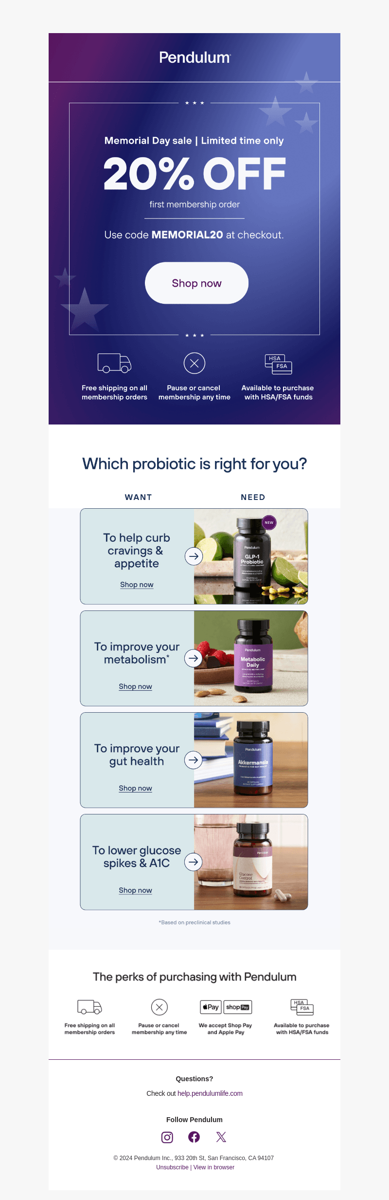 Pendulum Therapeutics email from Tue, May 21, 2024