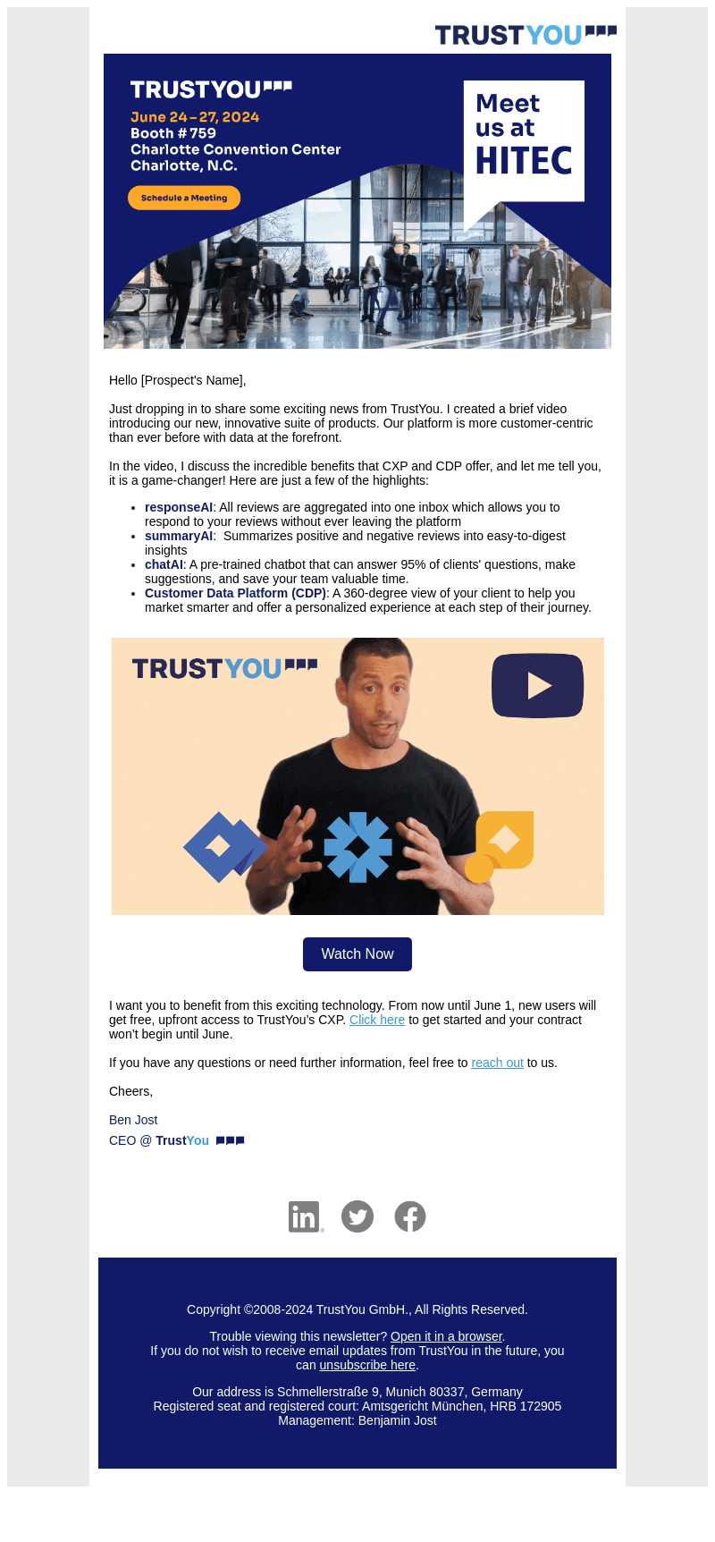 TrustYou email from Tue, May 21, 2024