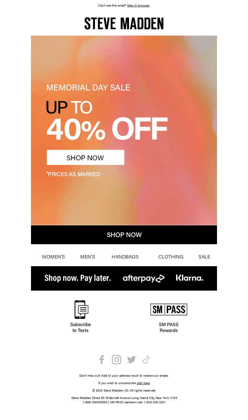 It’s On: Up To 40% Off
