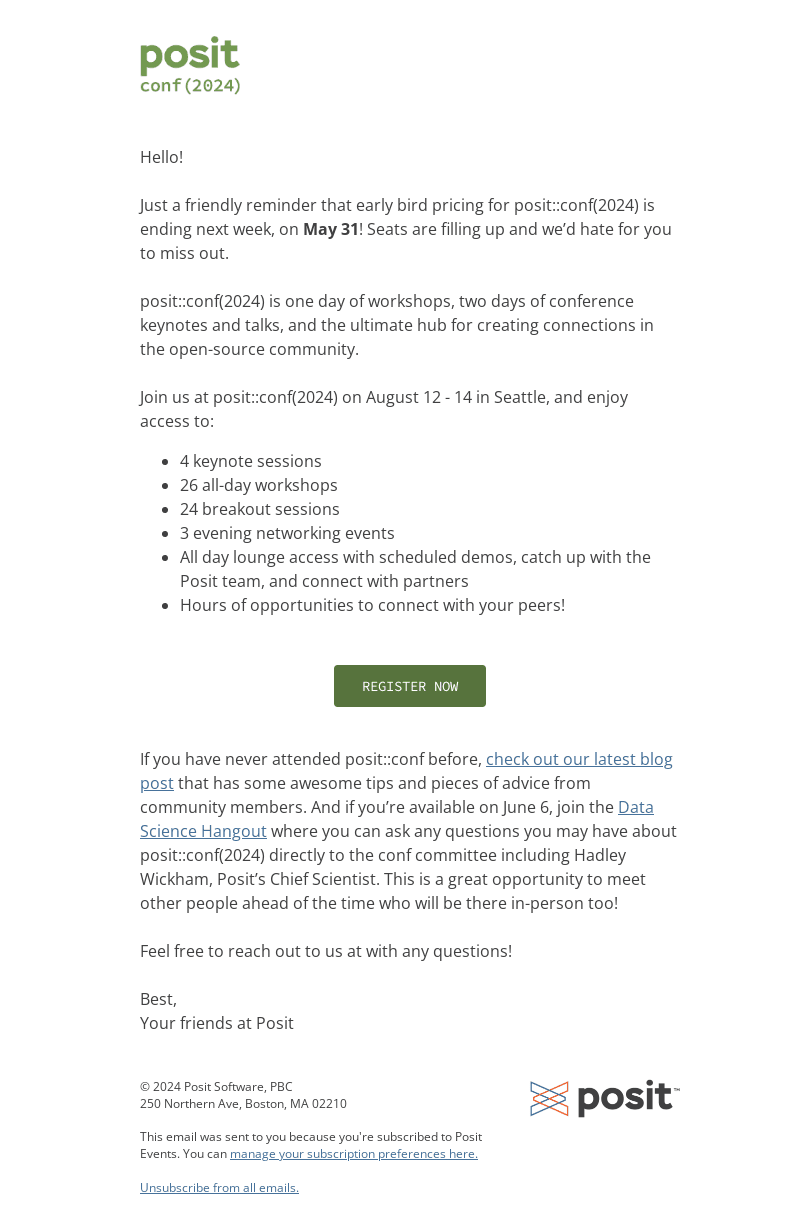 PSA: Early bird pricing ends next week!
