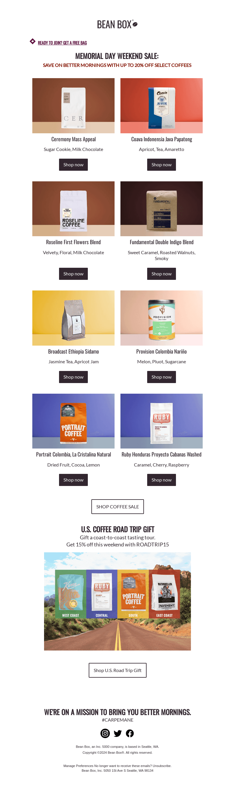 BeanBox email from Fri, May 24, 2024