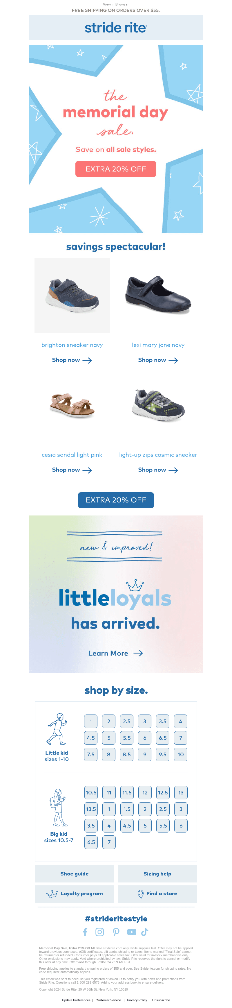 Stride Rite email from Fri, May 24, 2024