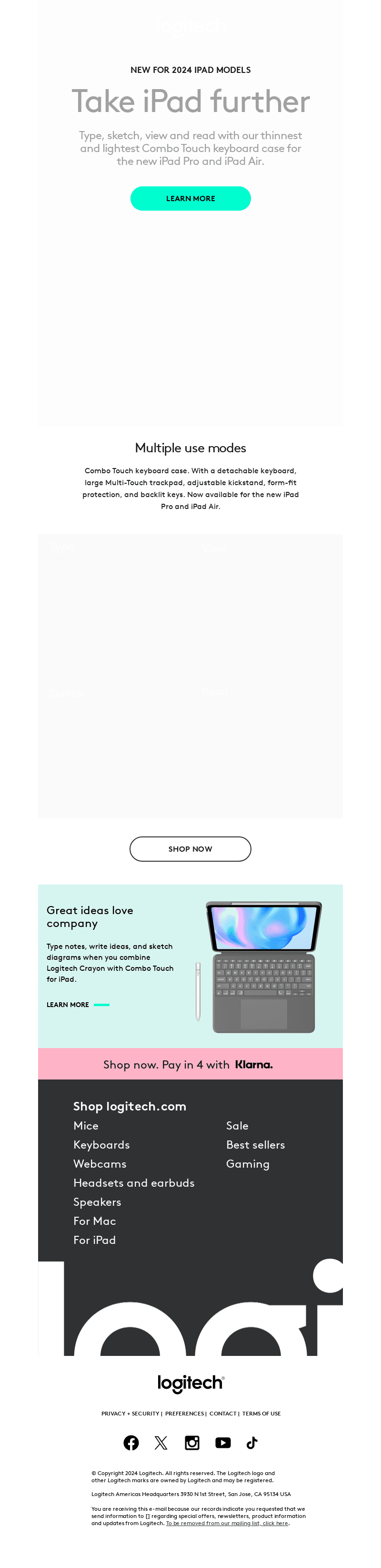 Logitech email from Fri, May 24, 2024