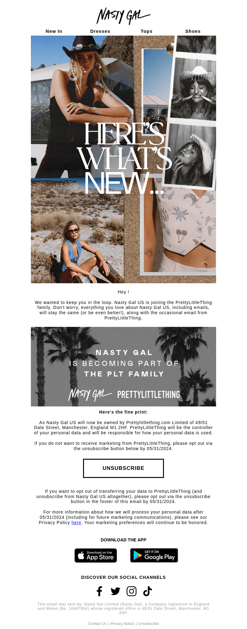 Nasty Gal email from Fri, May 24, 2024