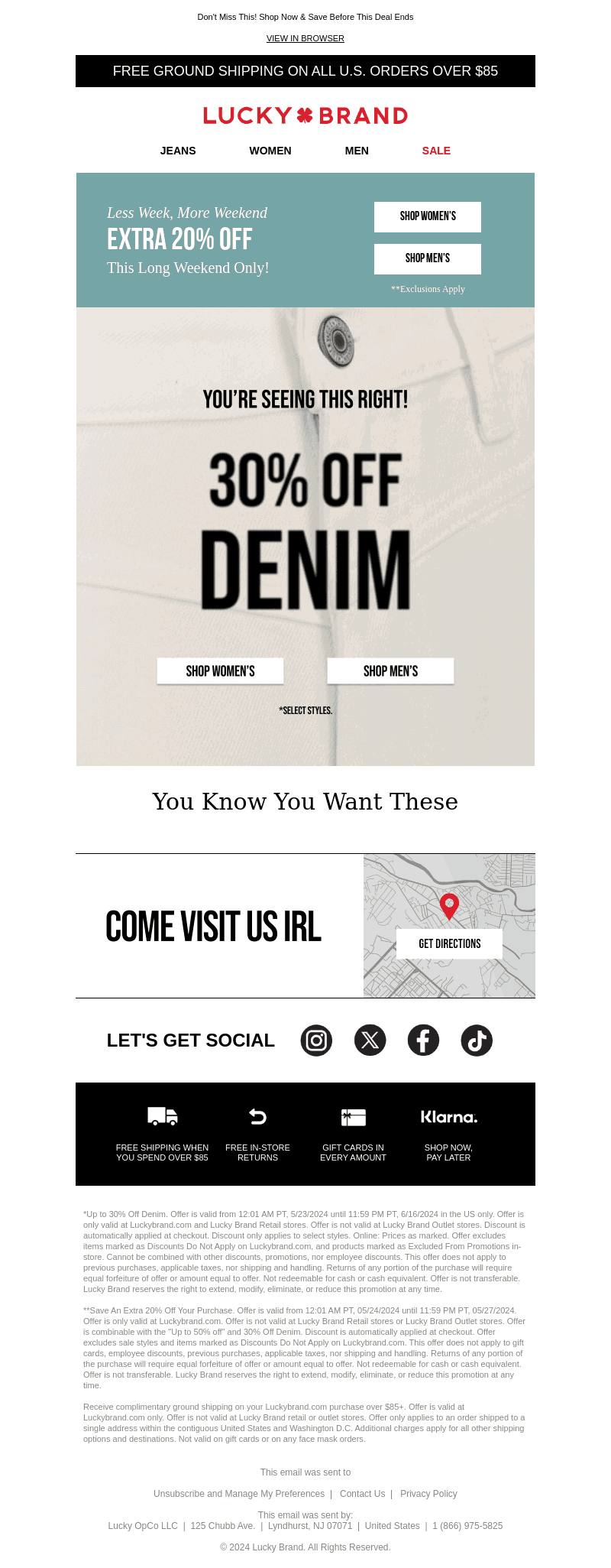 🚨 30% Off Denim + An Extra 20% Off 🚨