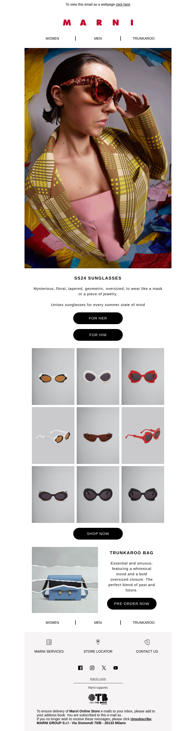 Catching rays with the new SS24 Sunglasses