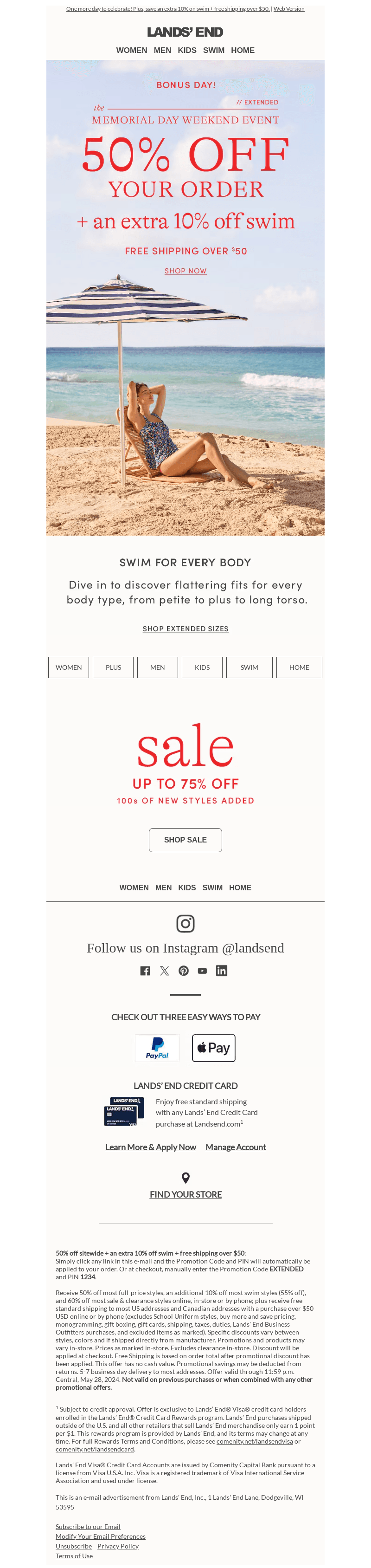 Lands' End email from Tue, May 28, 2024