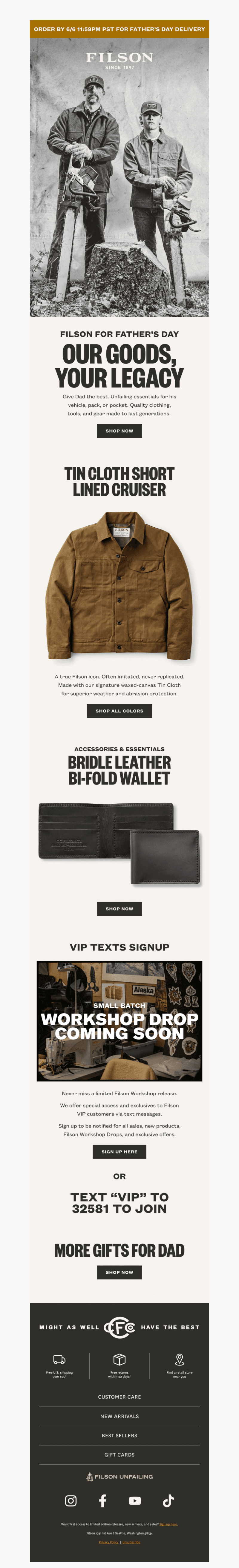 Unfailing Goods for Dad