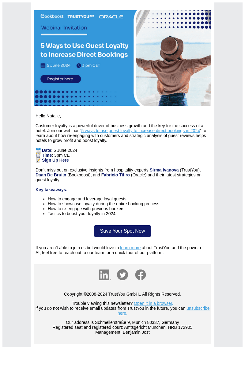 TrustYou email from Tue, May 28, 2024
