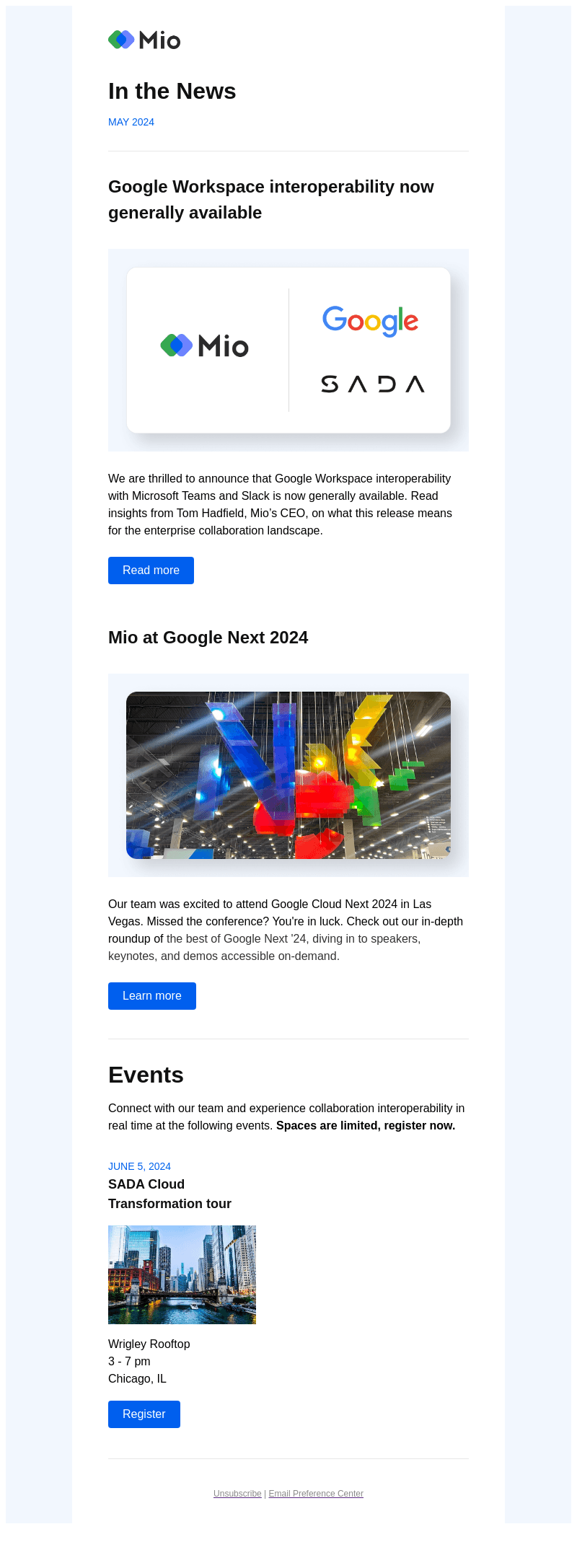 Mio email from Tue, May 28, 2024