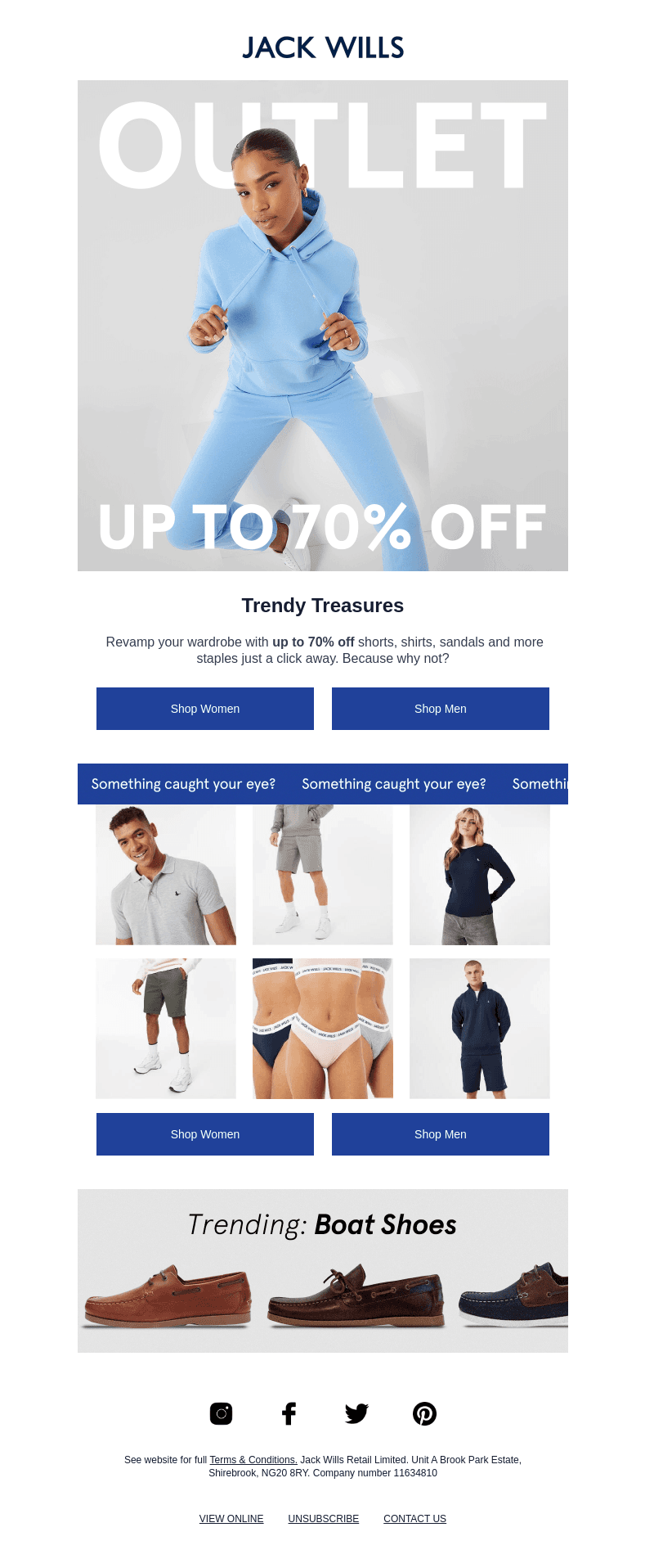 OUTLET: Up to 70% off
