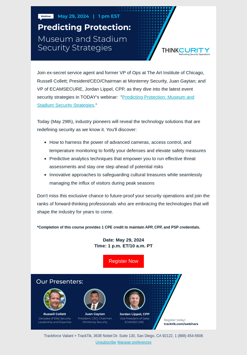 TrackTik email from Wed, May 29, 2024