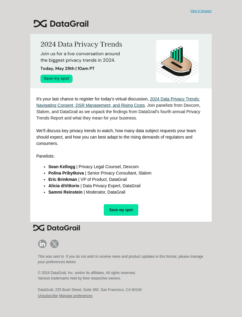 ❗️ Today: Data Privacy Trends Live Q&A