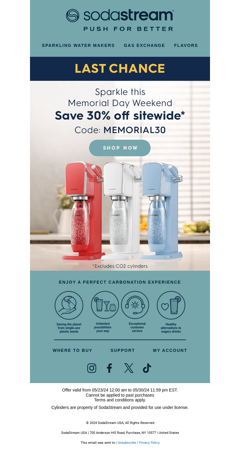 SodaStream email from Fri, May 31, 2024