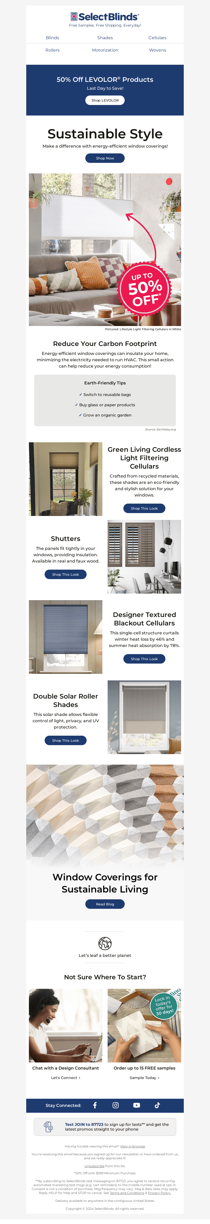 Last Day to Save 50% Off LEVOLOR®