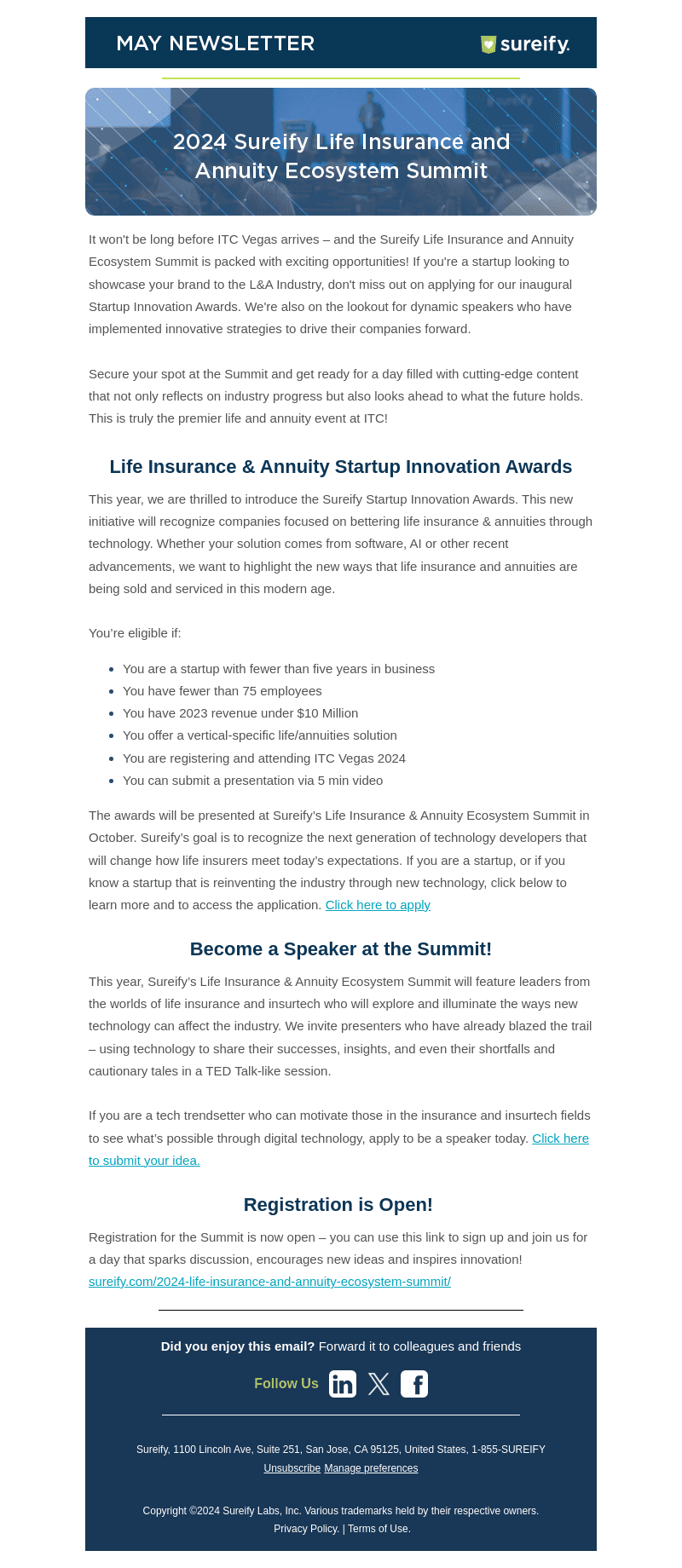 May Newsletter: Exciting Changes for Sureify’s 2024 Summit!