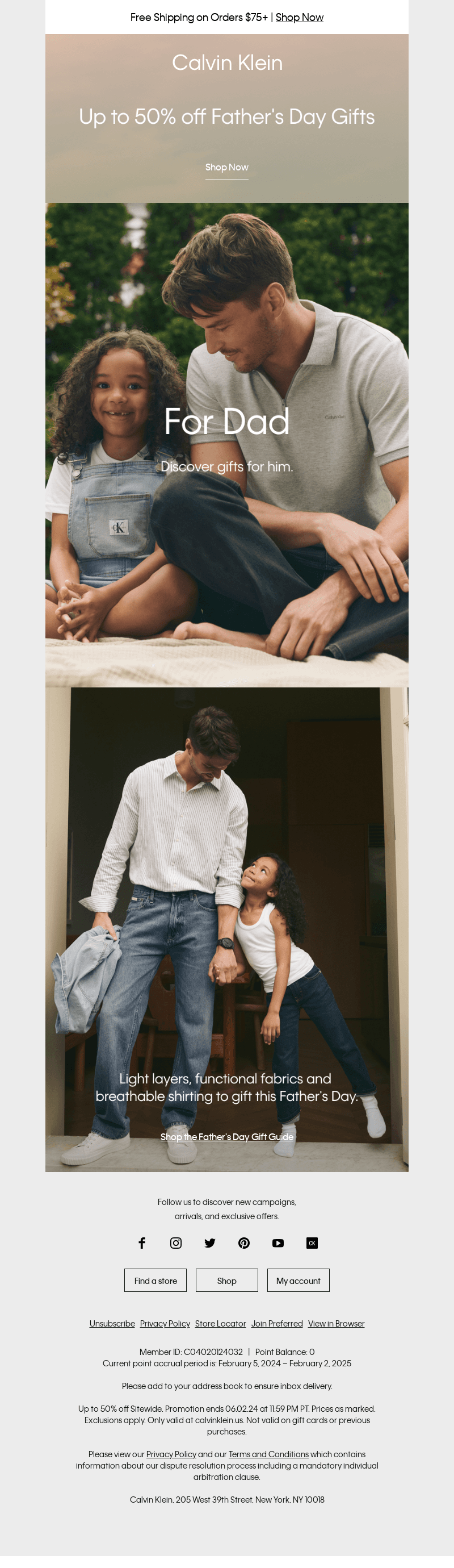 Calvin Klein email from Sat, Jun 1, 2024