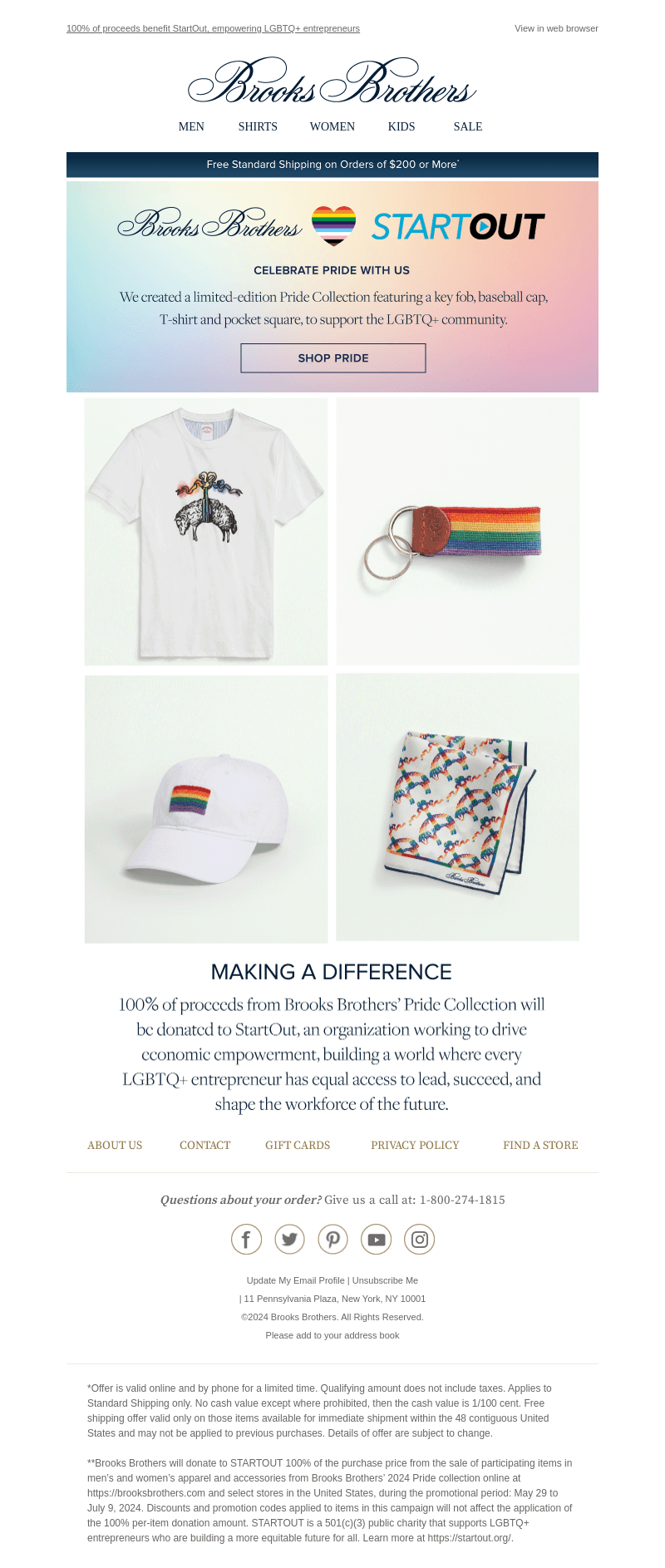 Brooks Brothers email from Sat, Jun 1, 2024