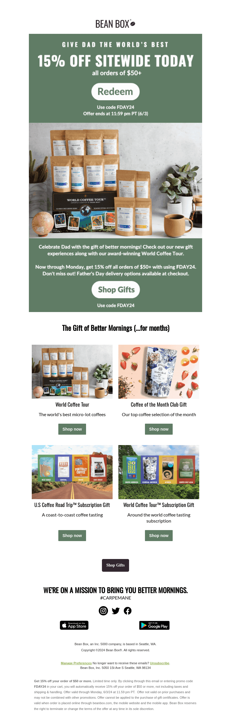 15% OFF Sitewide ☕👨‍👧‍👦 You're Dad’s favorite