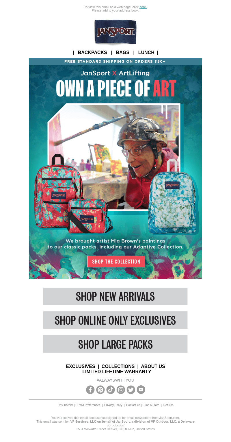 JanSport X ArtLifting
