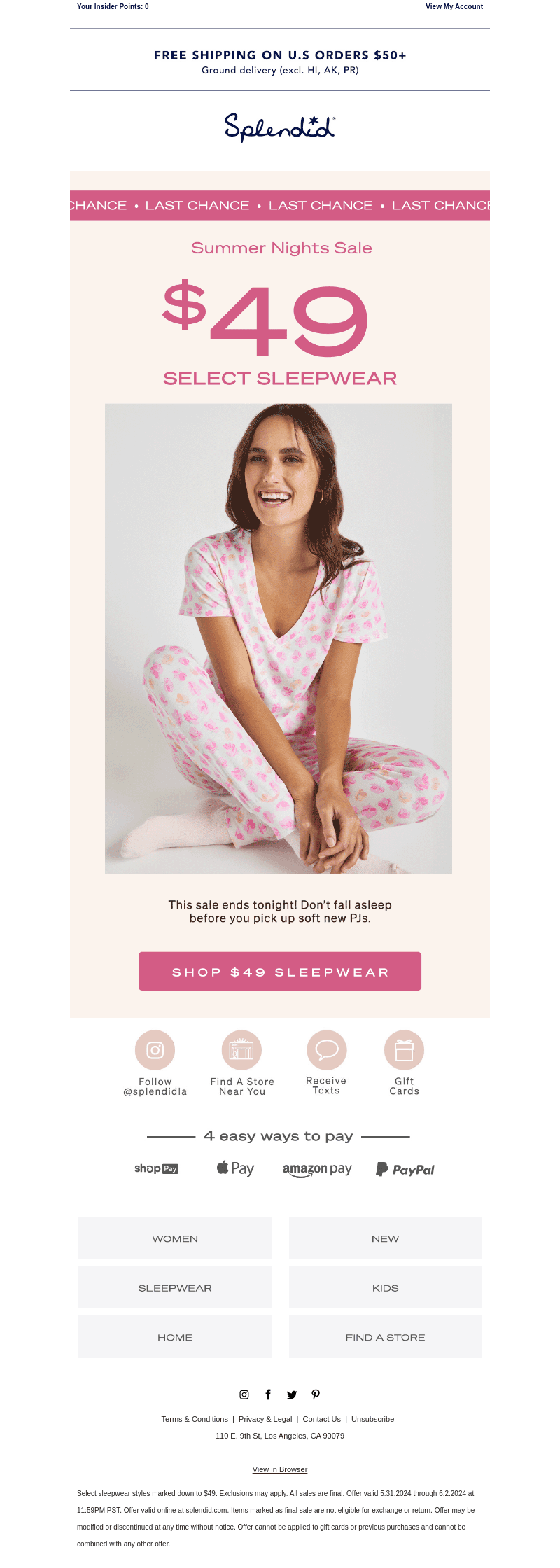 ⏰Brrrng! $49 Sleepwear Ends Today