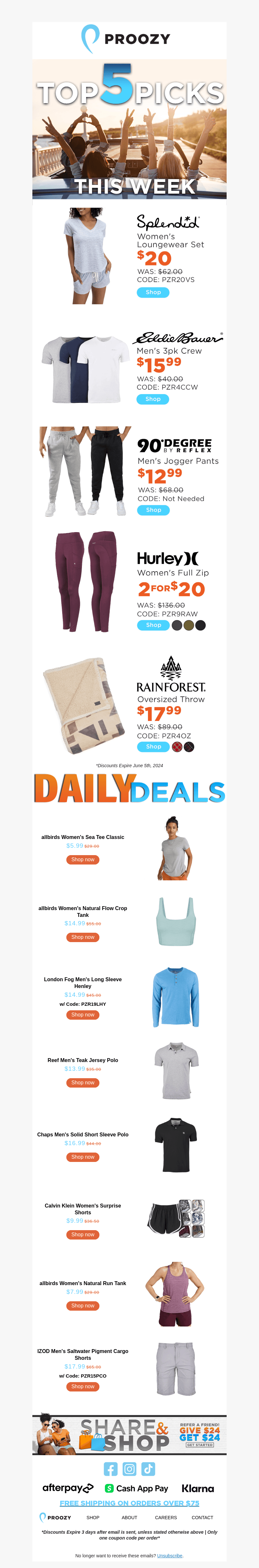 Shop our top 5 deals!