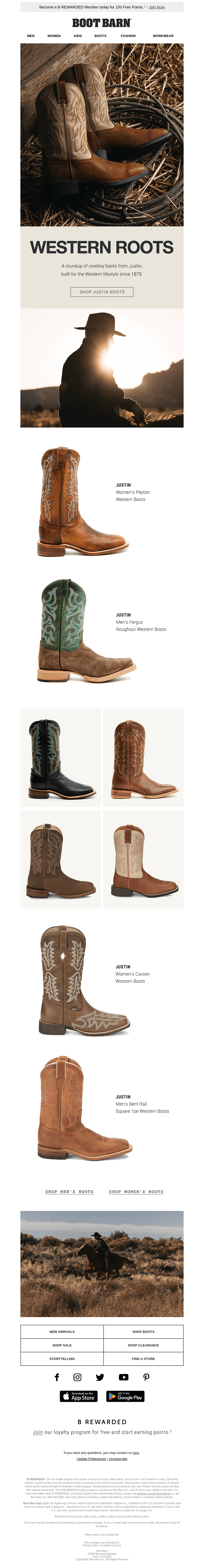 Justin Cowboy Boots for the West