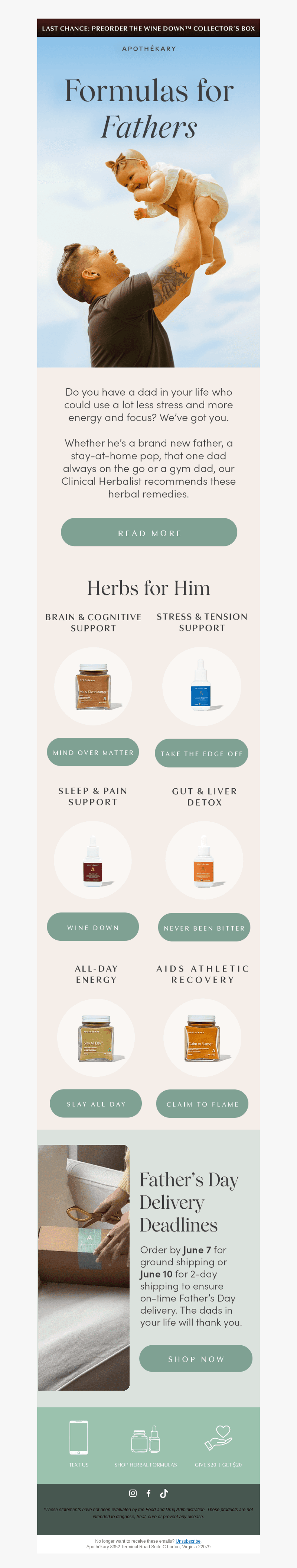 Formulas for fathers