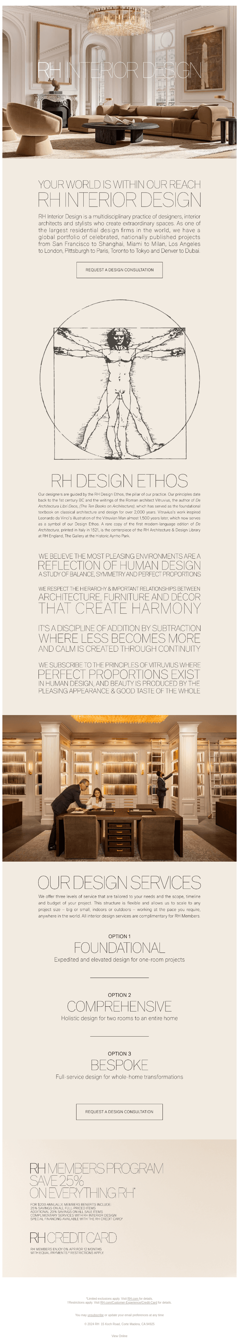 Your Home, Reimagined. RH Interior Design.