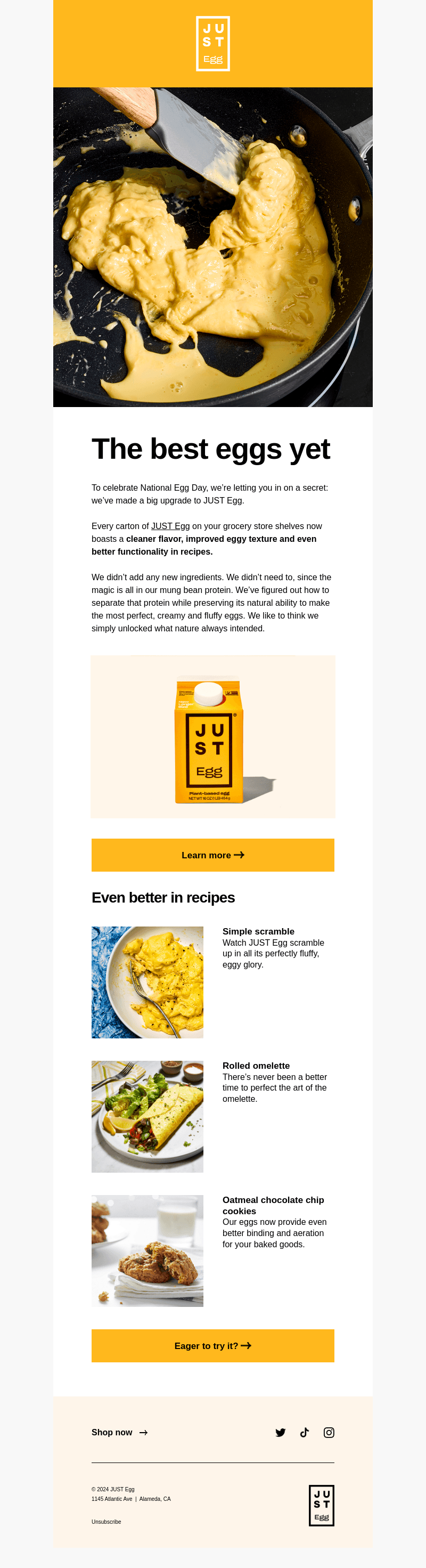 Eat JUST email from Mon, Jun 3, 2024