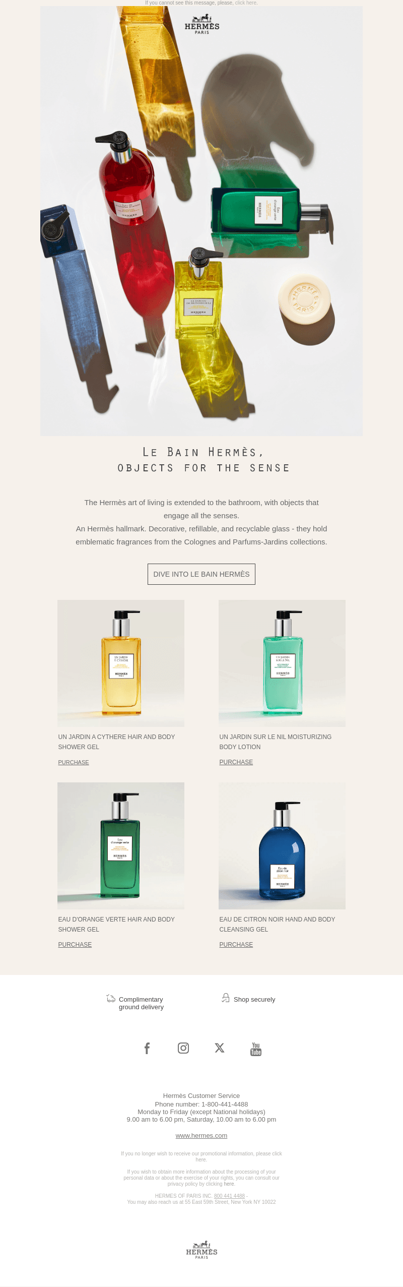 Le Bain Hermès, objects for the senses
