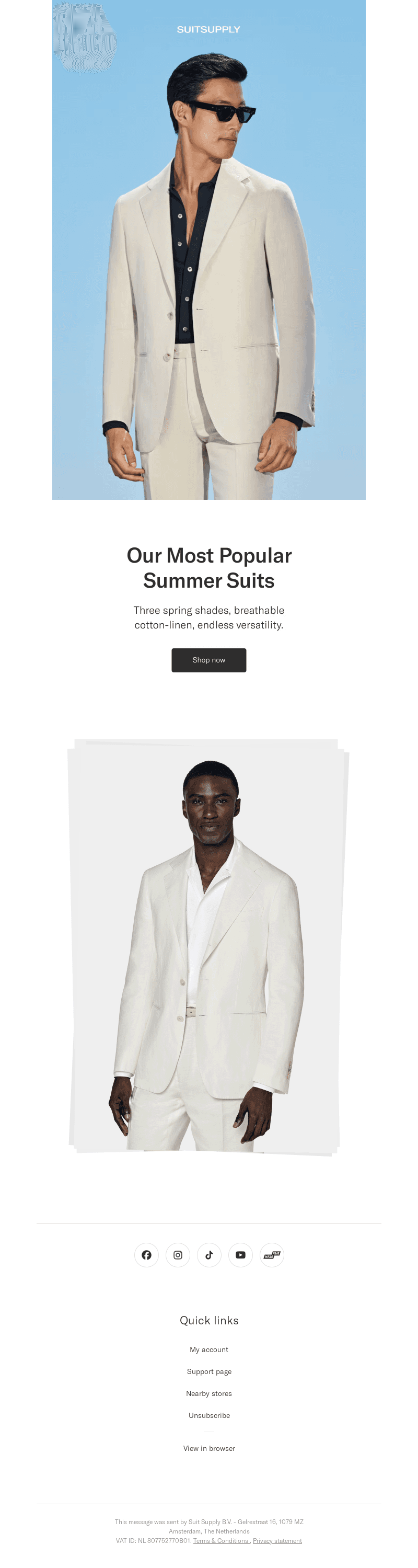 Our Most Popular Summer Suits
