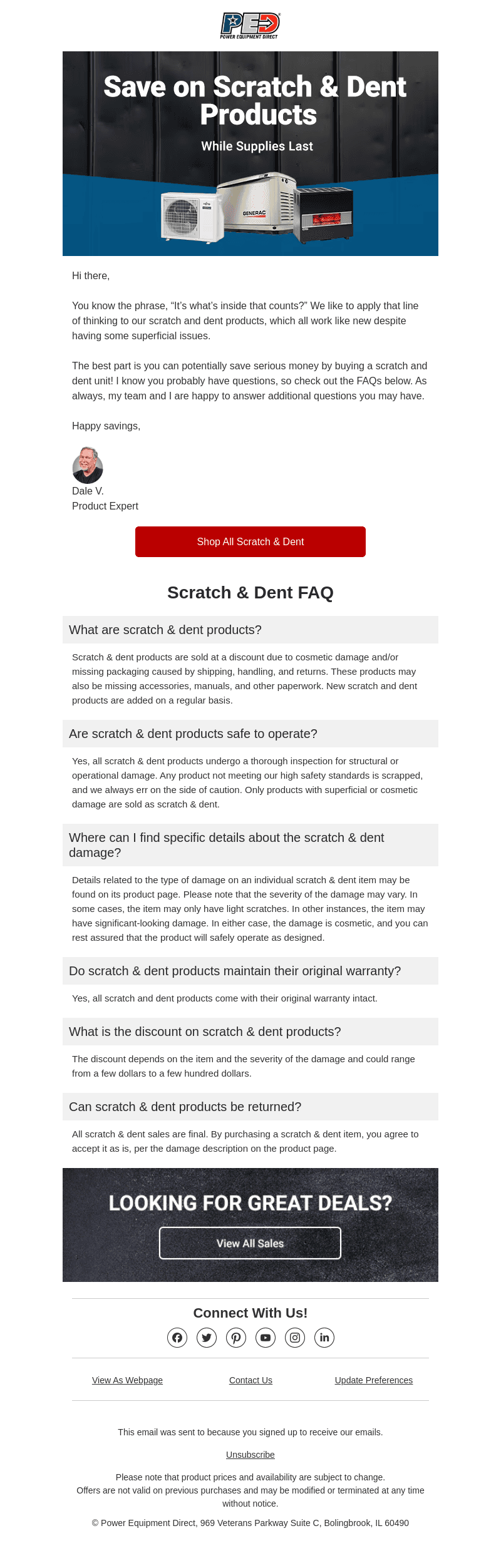 Save on Scratch & Dent Products