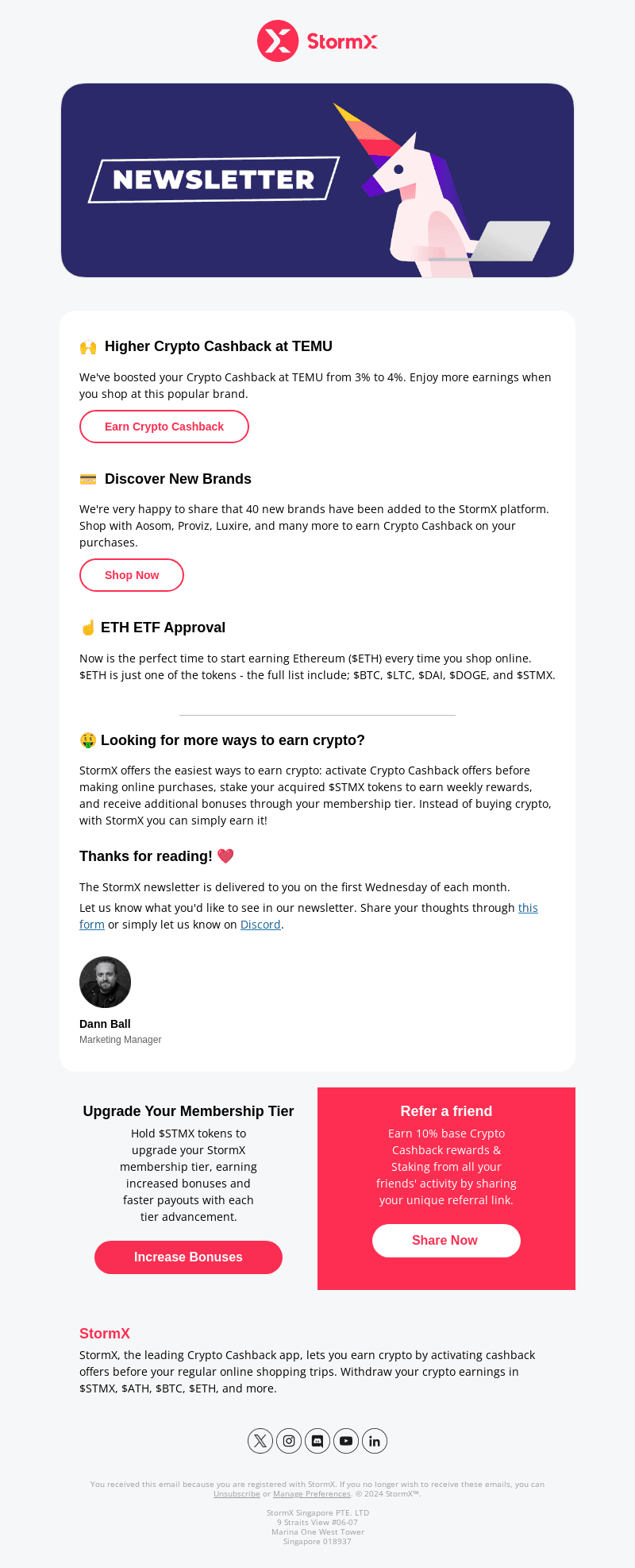 🦄 StormX #018: Your June Update