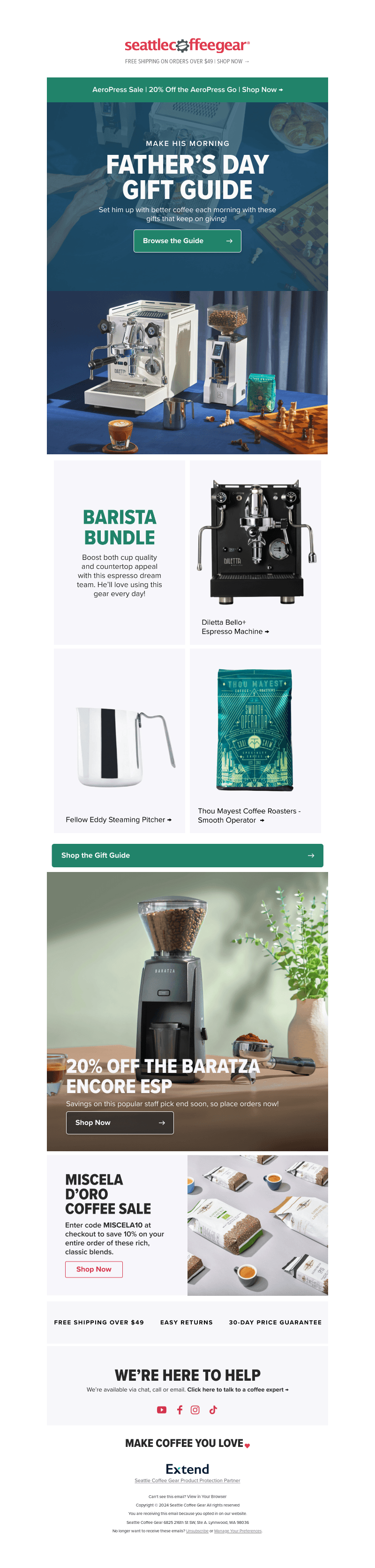 Seattle Coffee Gear email from Wed, Jun 5, 2024