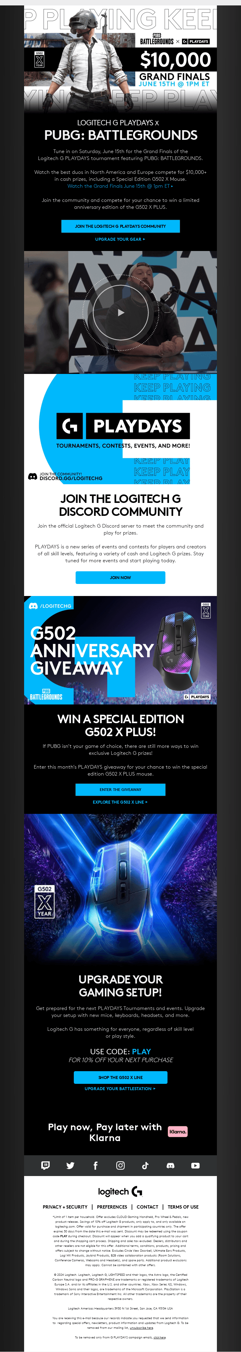 Logitech email from Thu, Jun 6, 2024
