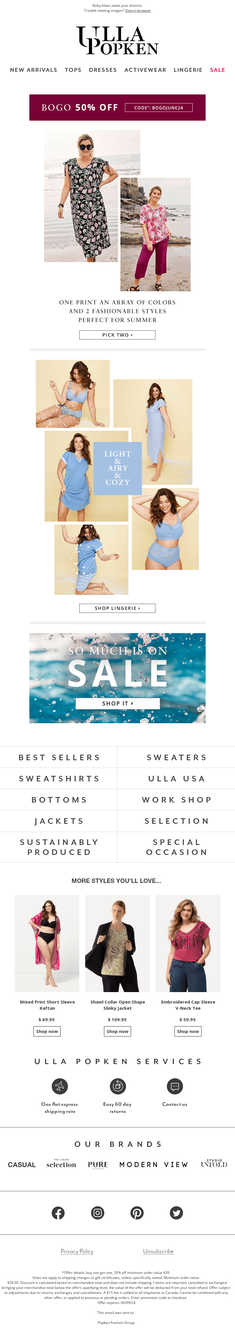 Add a tee, add a dress save 50%